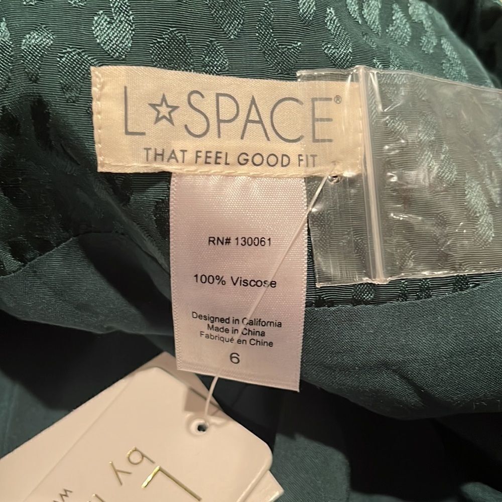 L*Space Green Bennytt Viscose Blazer Ultramarine Emerald Green Leopard Print 6 - Picture 11 of 13